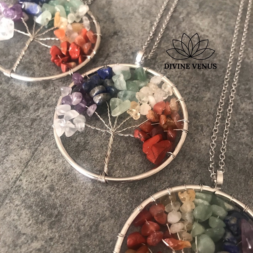 Chakra Tree of Life Pendant Necklace - Picture 5 of 7
